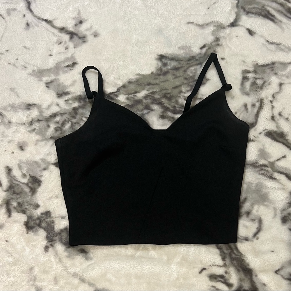 Black going out cropped top